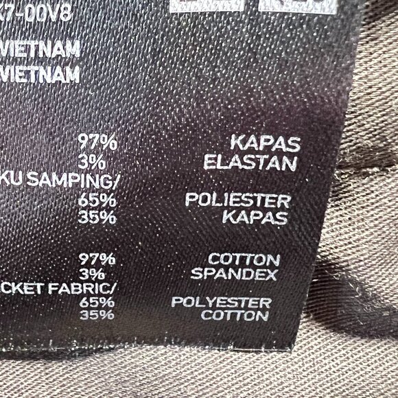 UNIQLO Women's Gray Utility drawstring cropped trench coat Jacket Sz M 97%Cotton - Picture 9 of 12